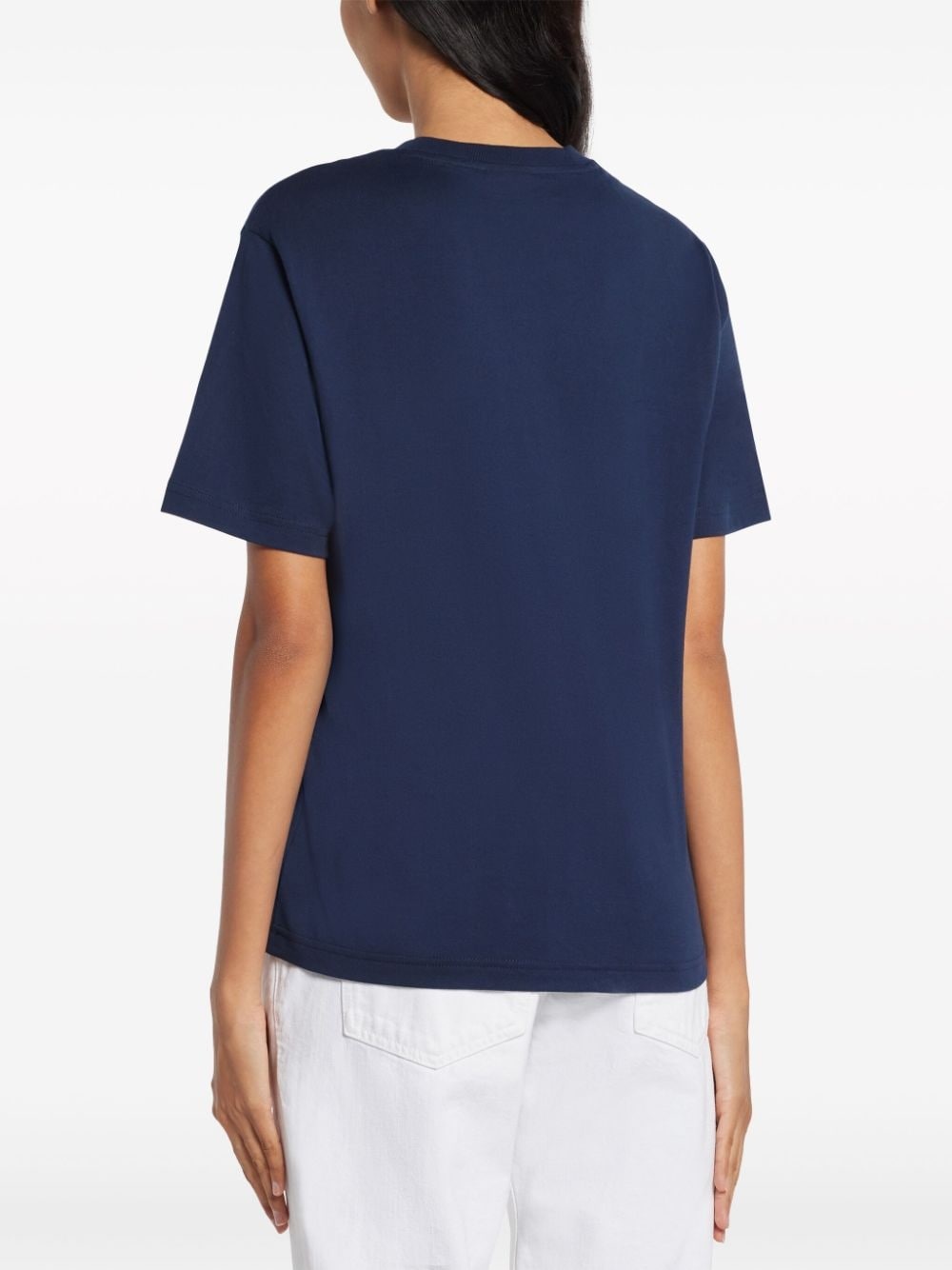logo-patch cotton T-shirt - 4