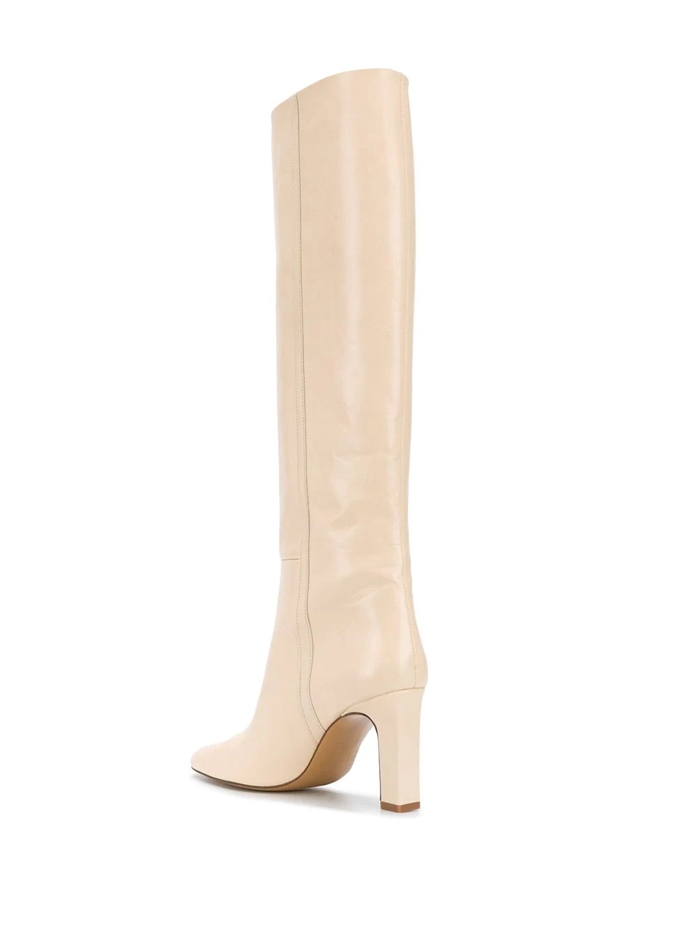 knee-length slip on boots - 3