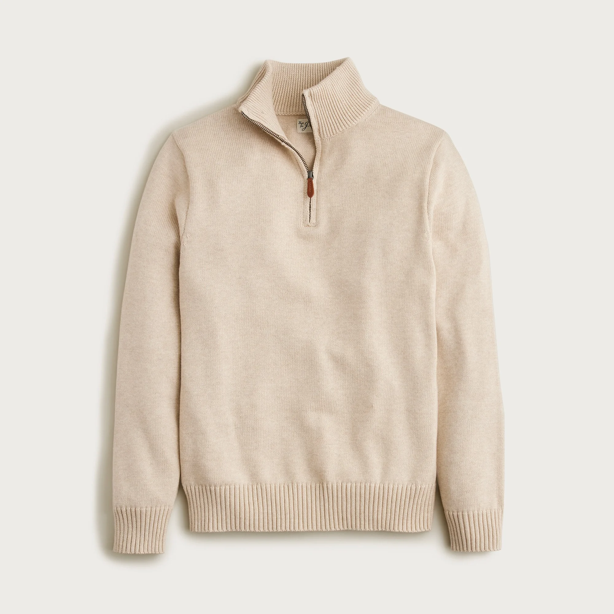 Heritage cotton quarter-zip sweater - 1