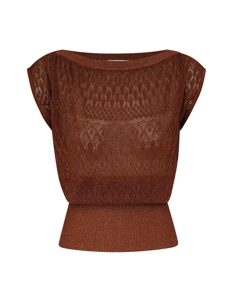 AWAKEN METALLIC LACE TOP 1