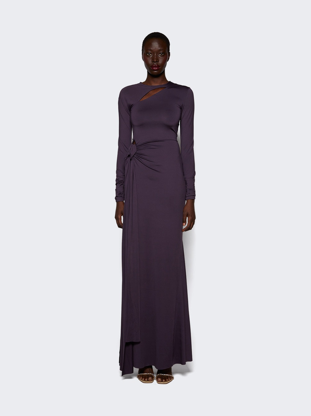 Tie Front Gown Fig - 3