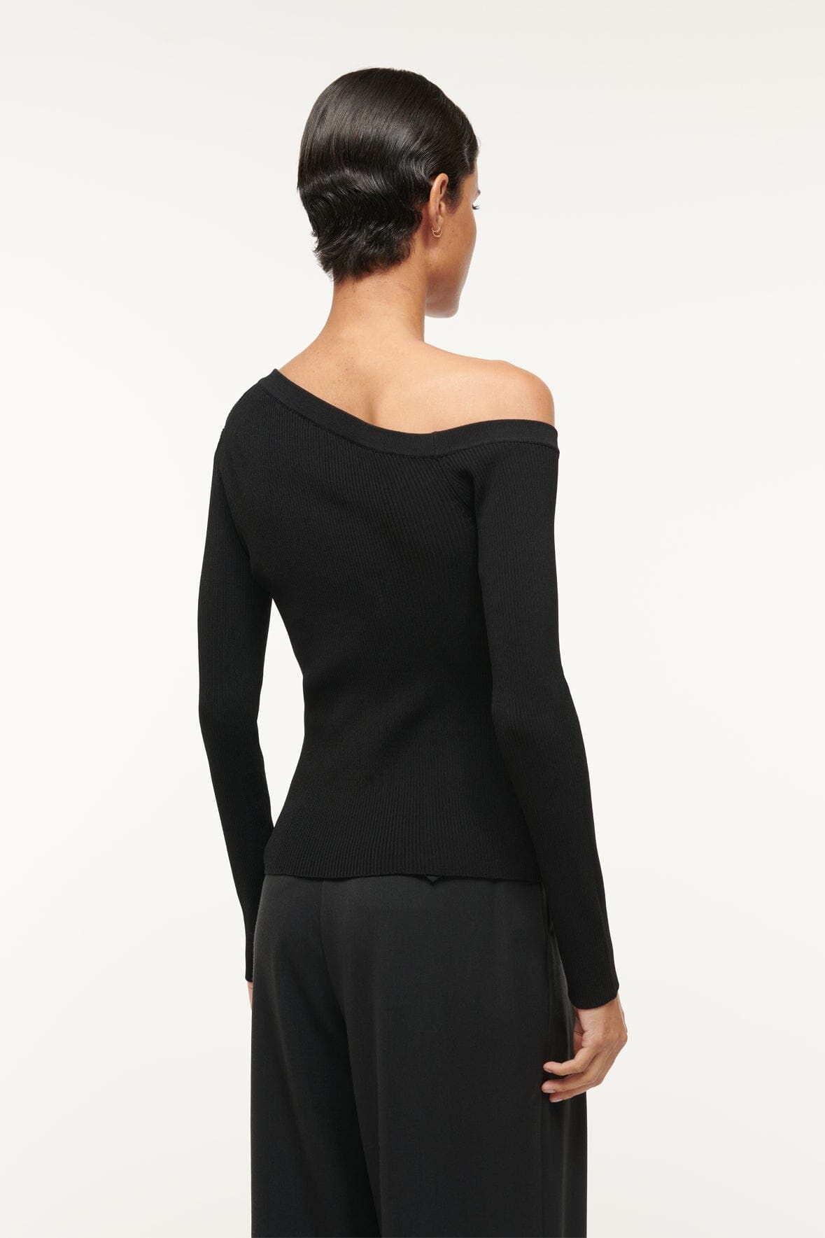 STAUD CRAFTSMAN SWEATER BLACK - 3