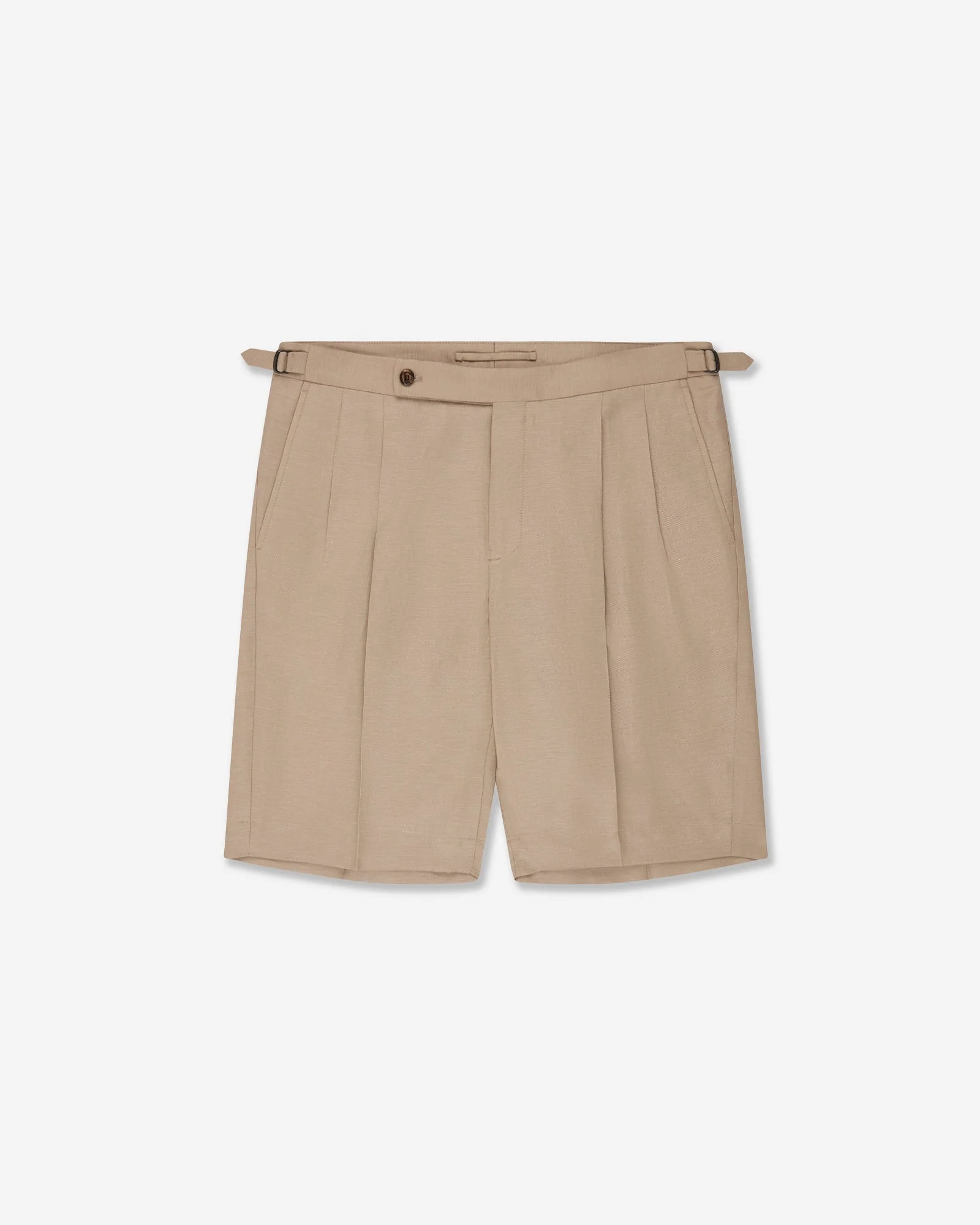 Regular fit wool and linen Bermuda shorts - 1