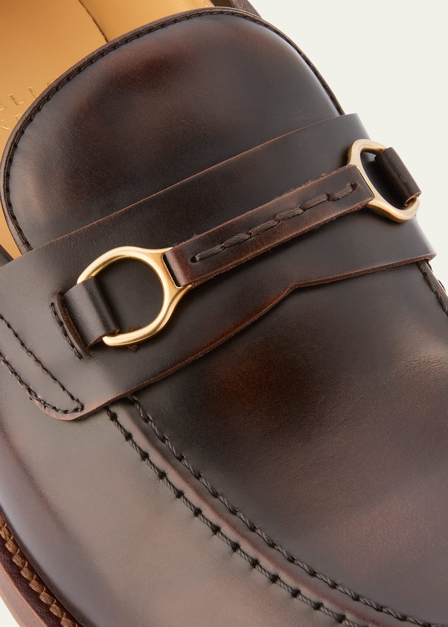 Men's Leather Bit Loafers - 6