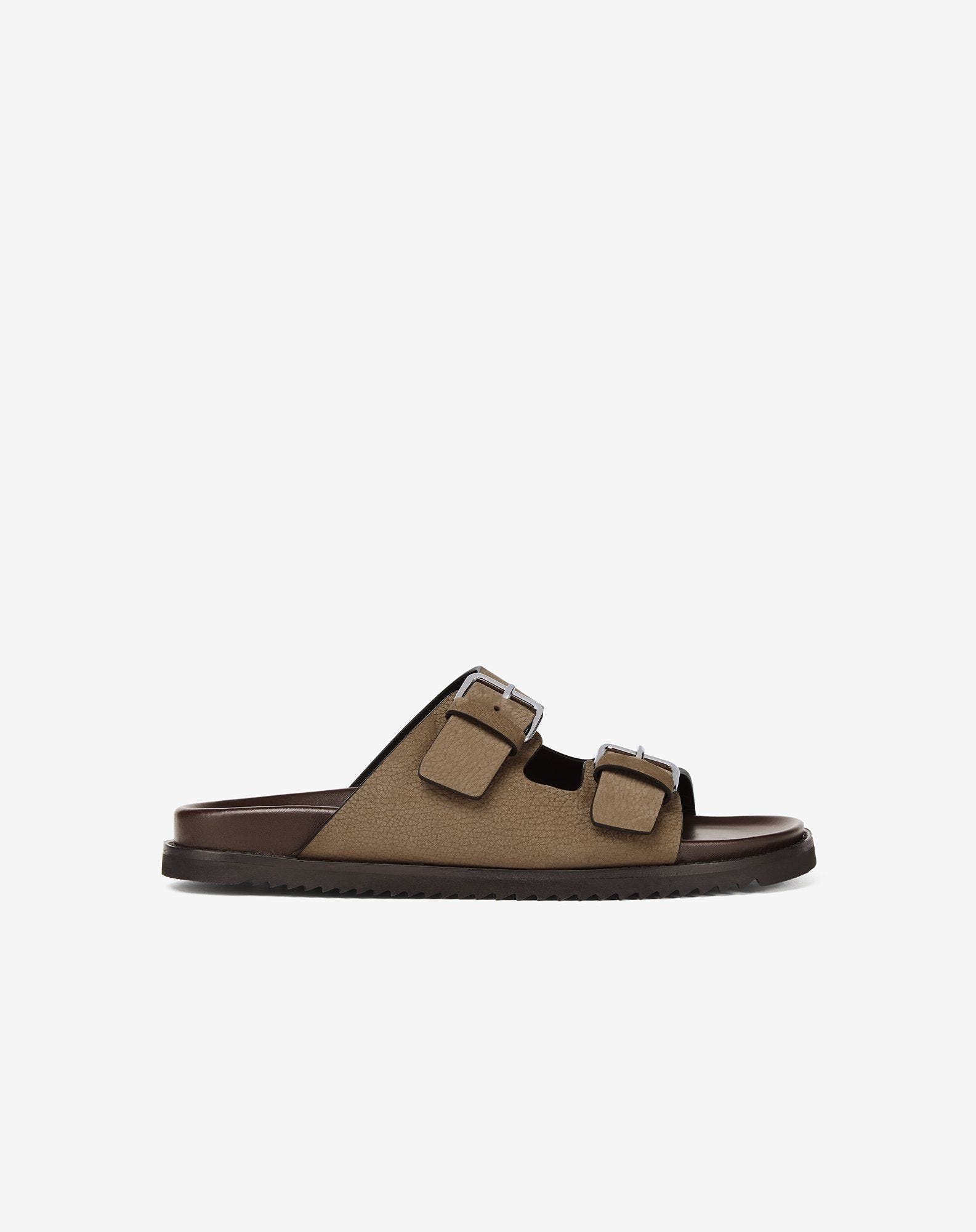 Taupe leather sandals - 1