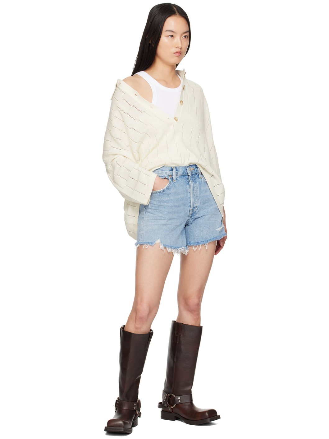 Blue Parker Denim Shorts - 4