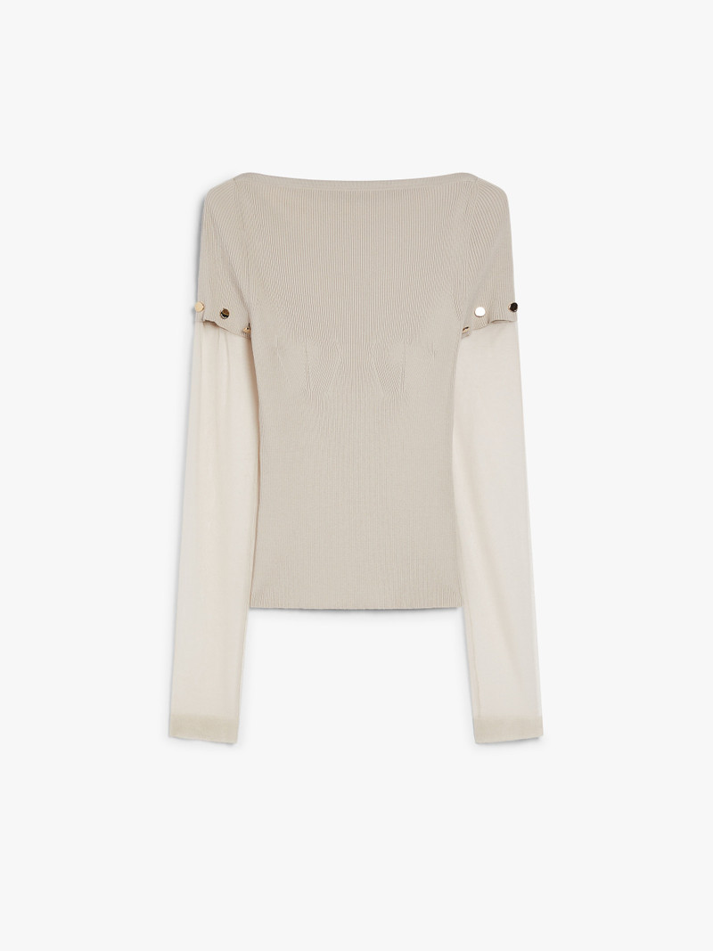 ALCIDE Fitted jumper in stretch viscose 1