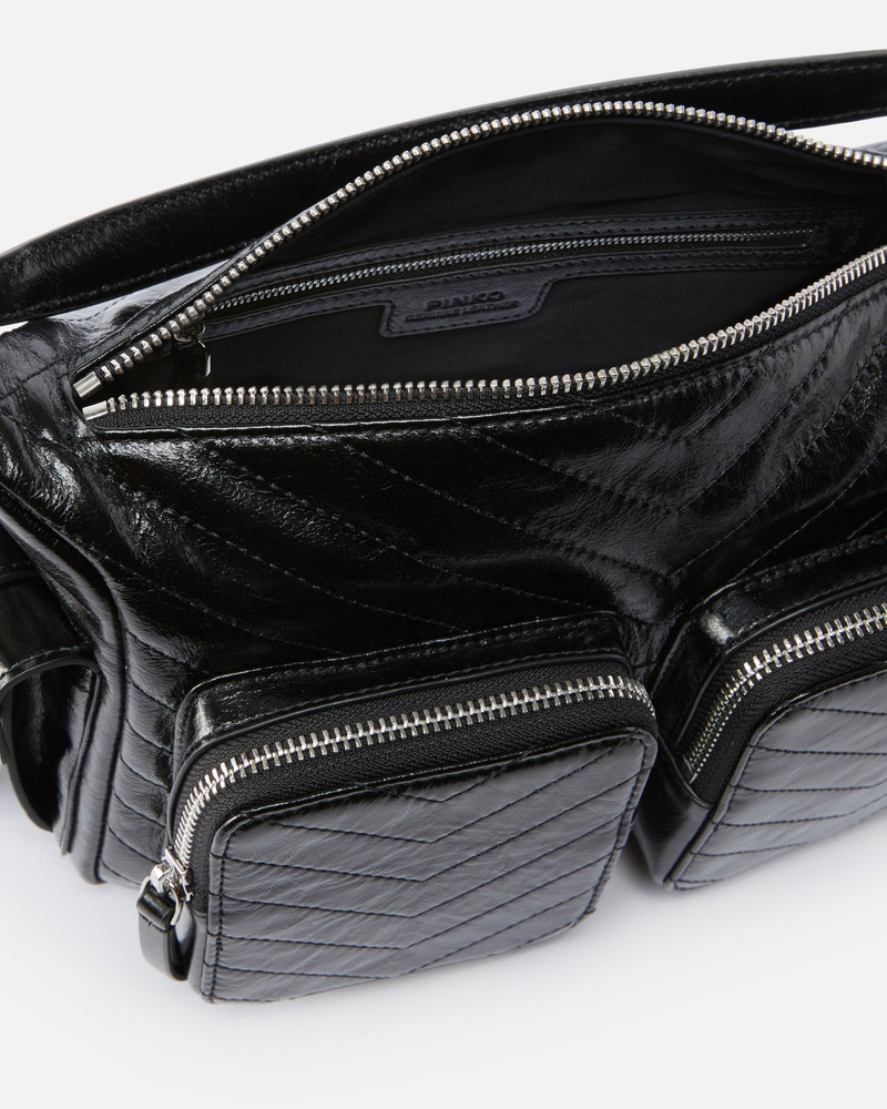 MEDIUM LEATHER CARGO BAG WITH POCKETS 4