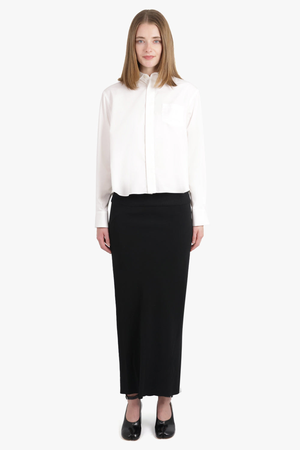 COTTON POPLIN X NYLON TWILL SHIRT | OFF WHITE - 3