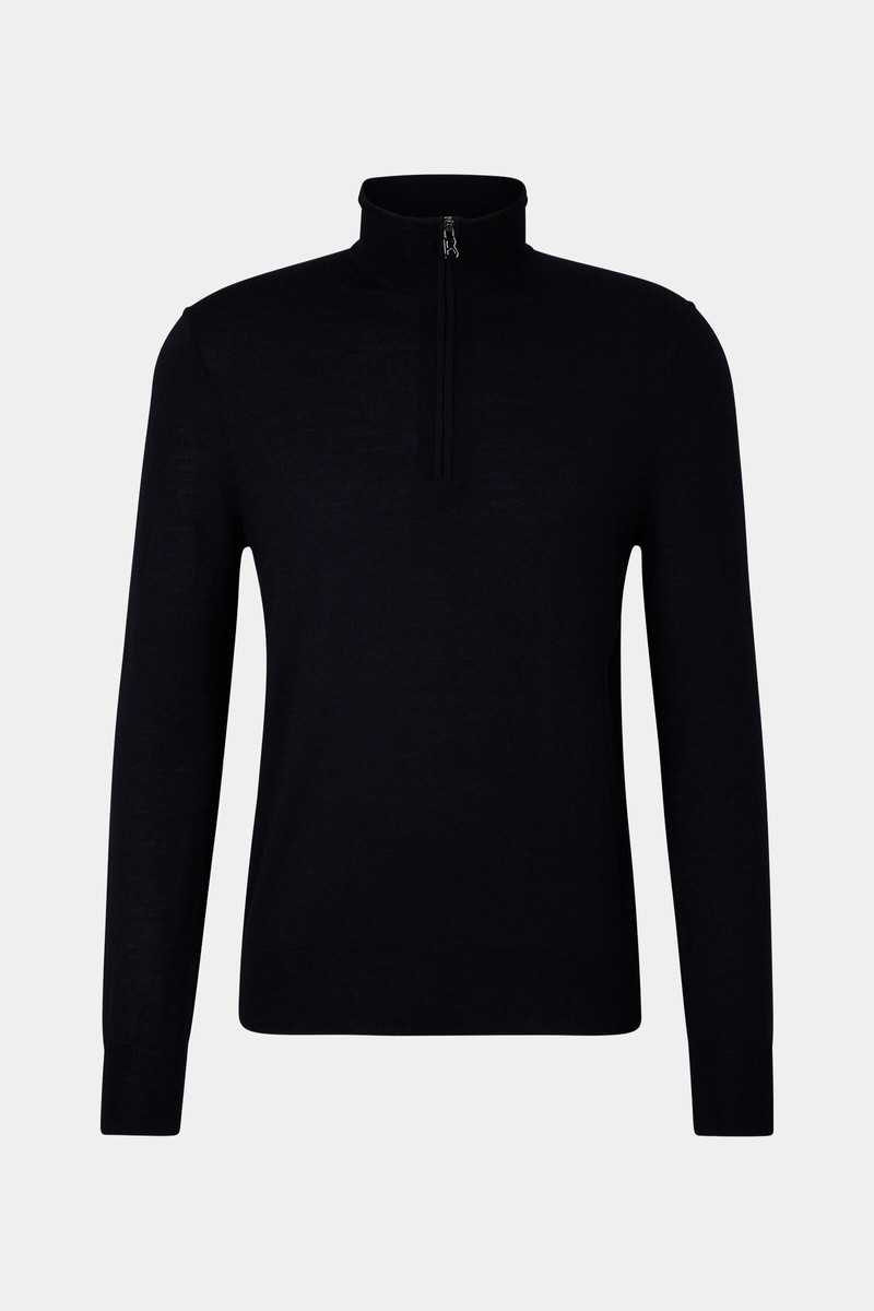 Jouri half-zippered sweater in Navy blue 1