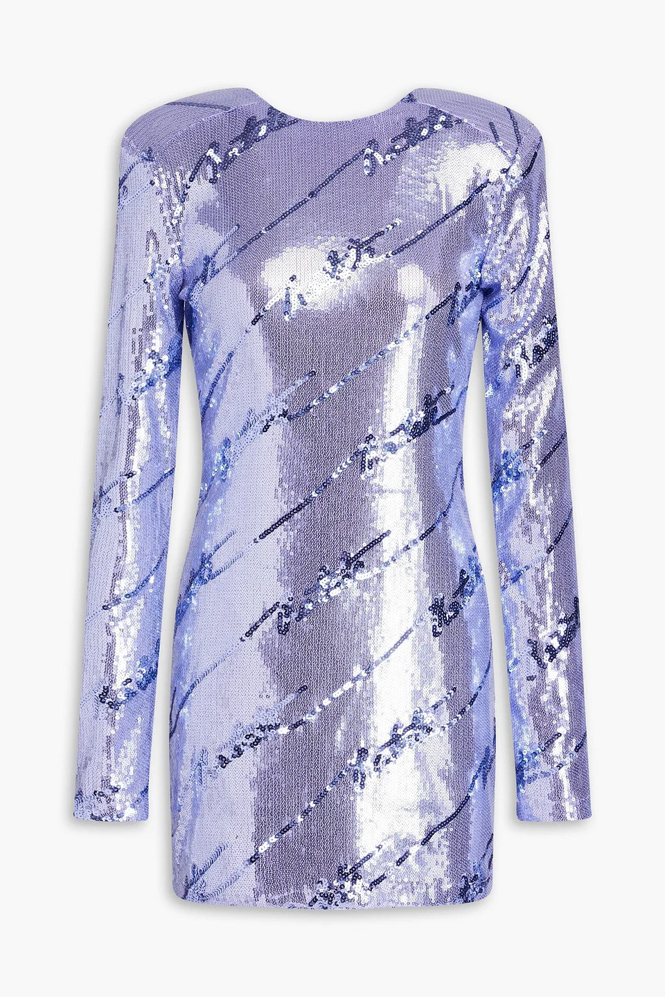 Sequined stretch-mesh mini dress - 1