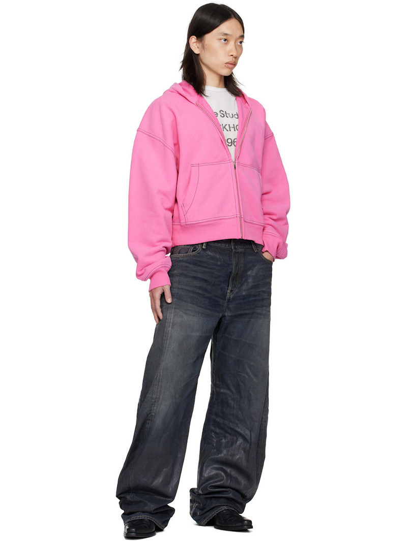 Acne Studios Pink Zip-Up Hoodie outlook