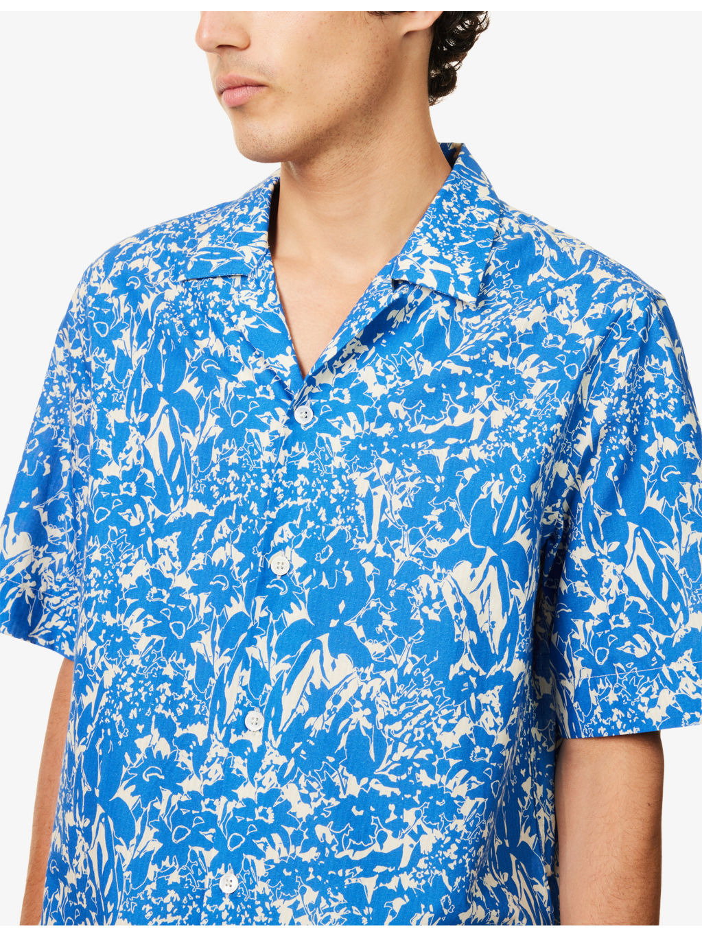 Graphic-Print Regular-Fit Cotton Shirt - 5