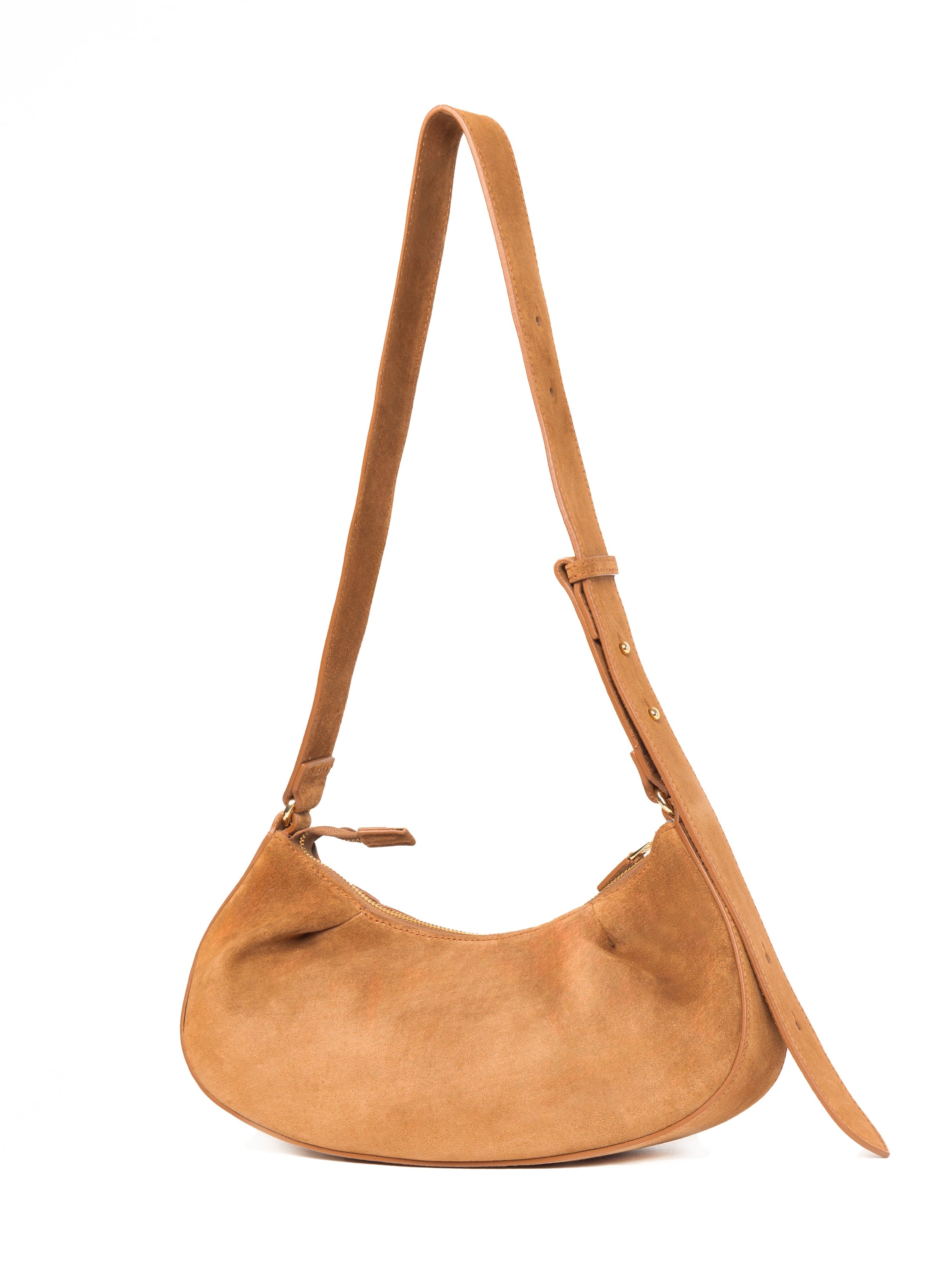 Dimple Moon Suede Cognac - 3