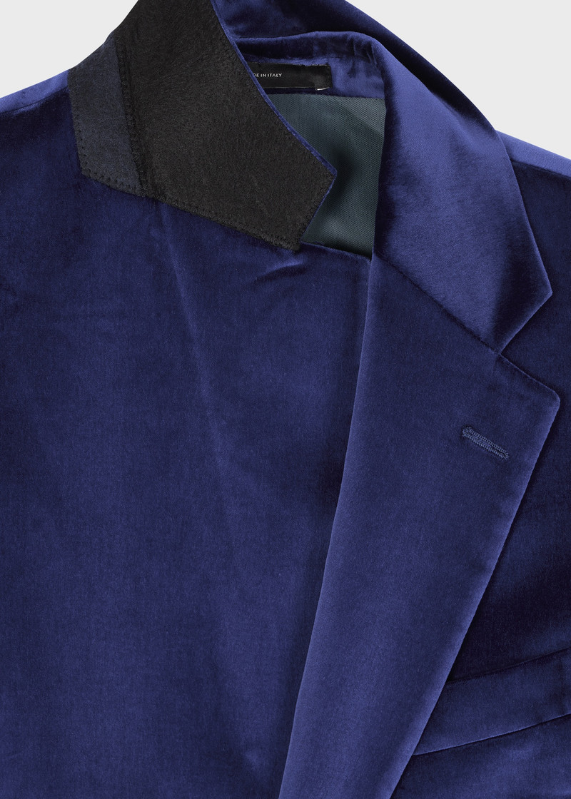 Paul Smith The Brierley - Dark Blue Velvet Blazer outlook