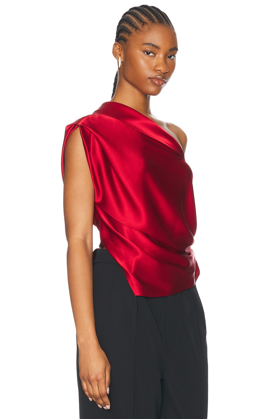 Asymmetrical Lapel Top - 2
