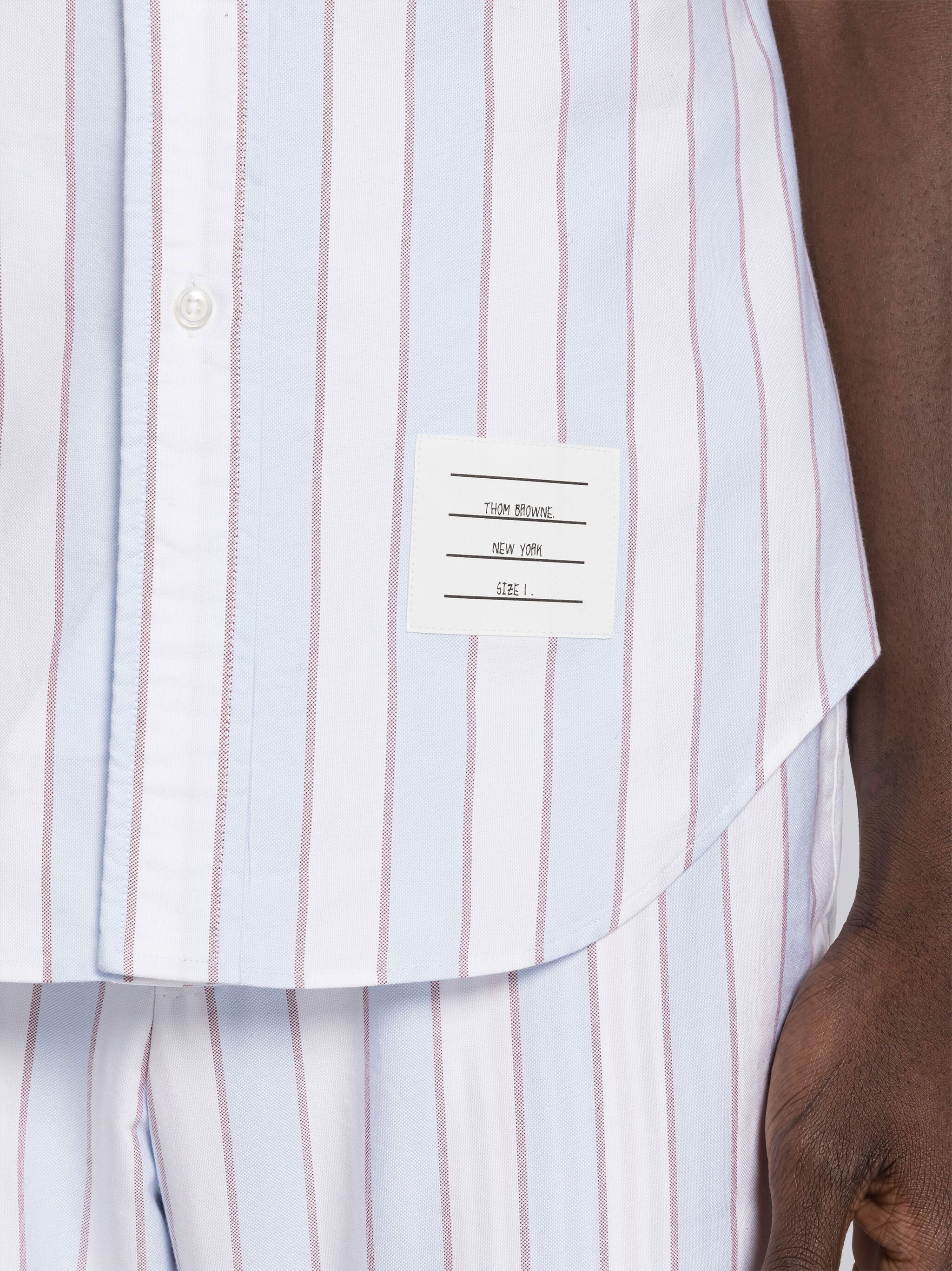 Awning Stripe Oxford Short Sleeve Shirt - 6