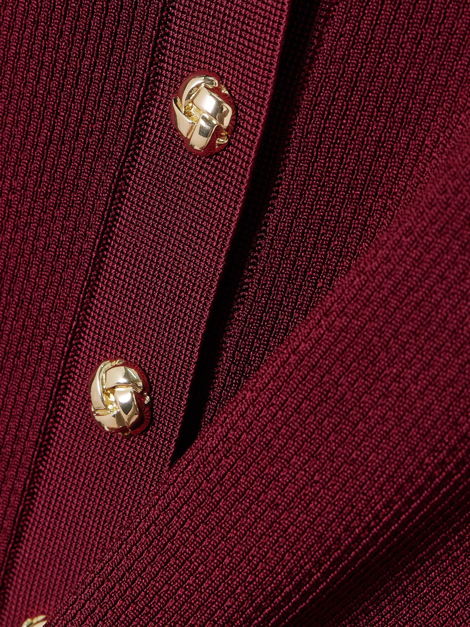 Reagan ribbed jersey midi dress Burgundy - 4