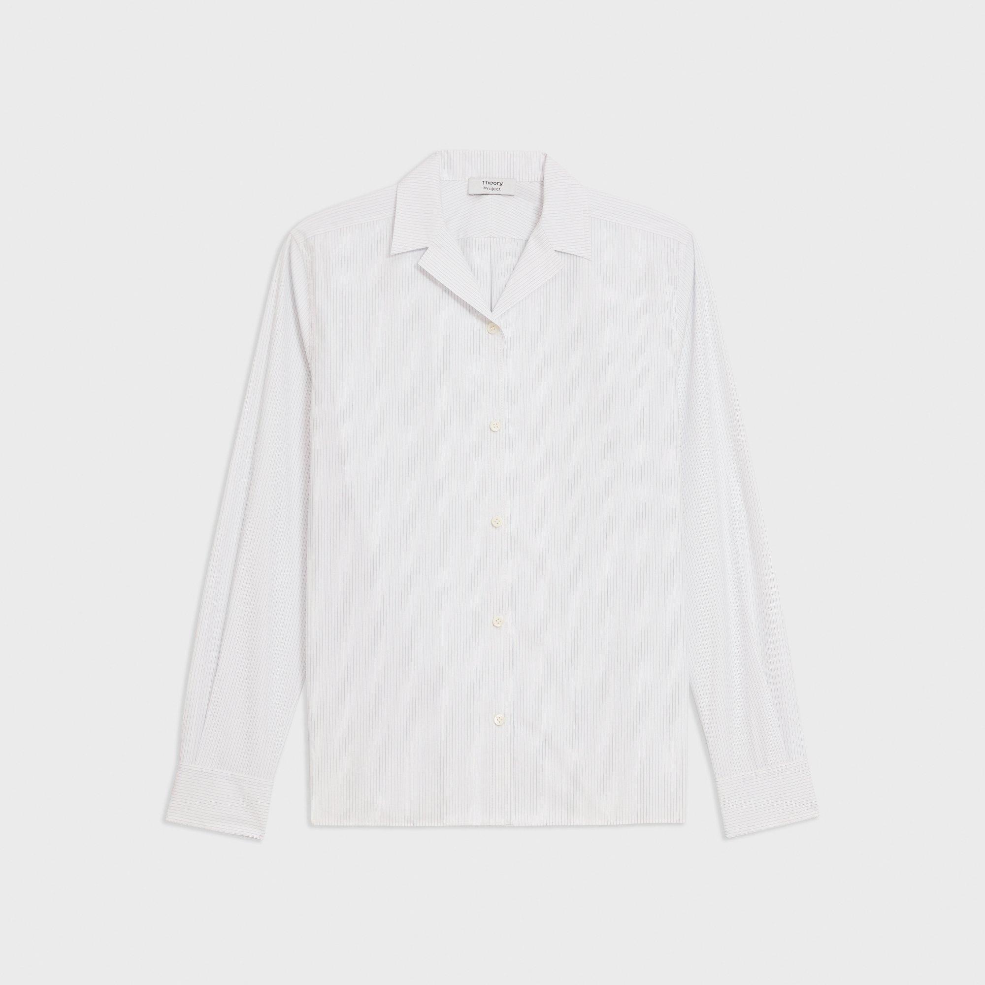 Striped Cotton-Blend Shirt - 1