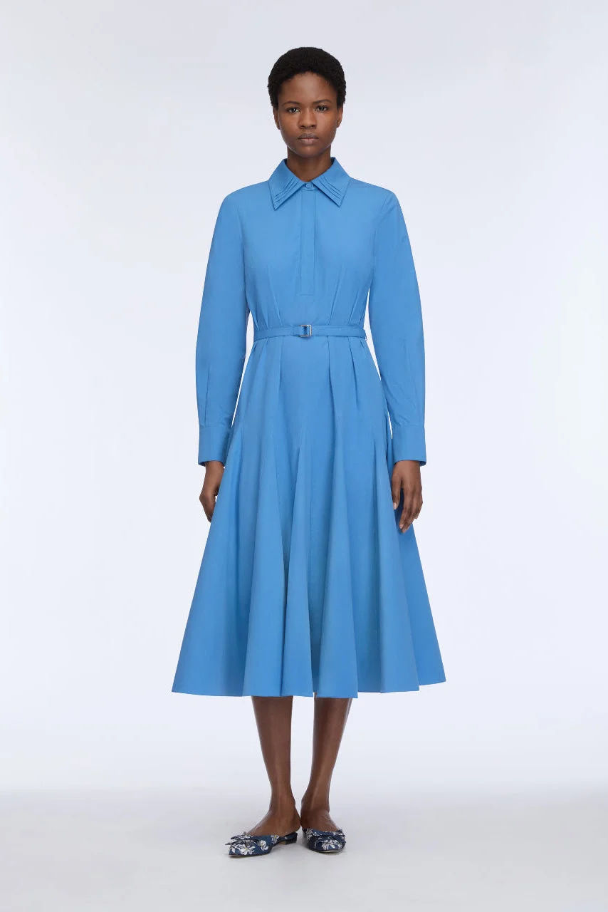 Marione Dress in Blue Cotton Popclan - 1