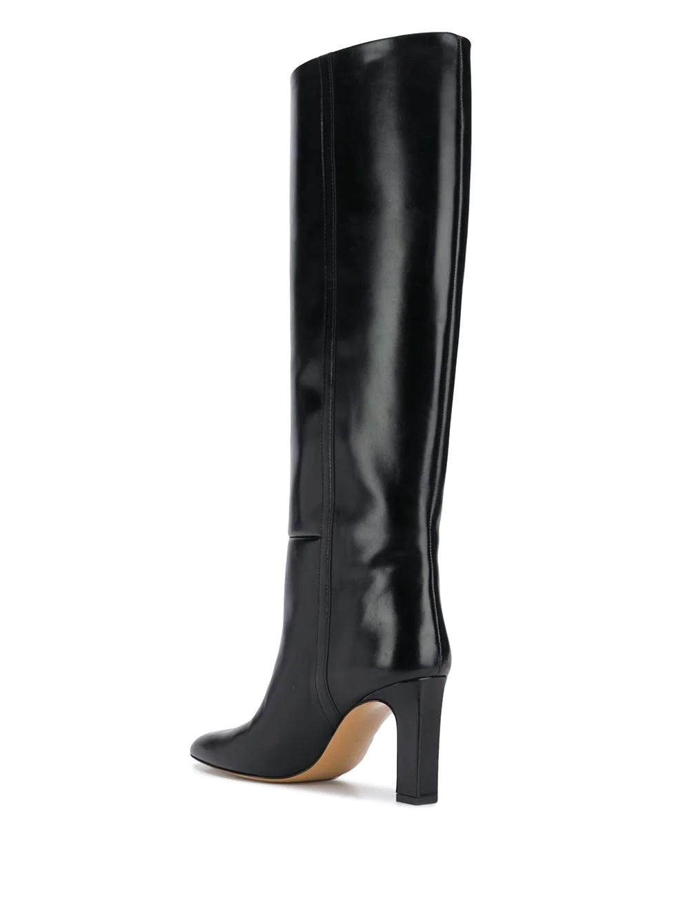 knee-length slip on boots - 3