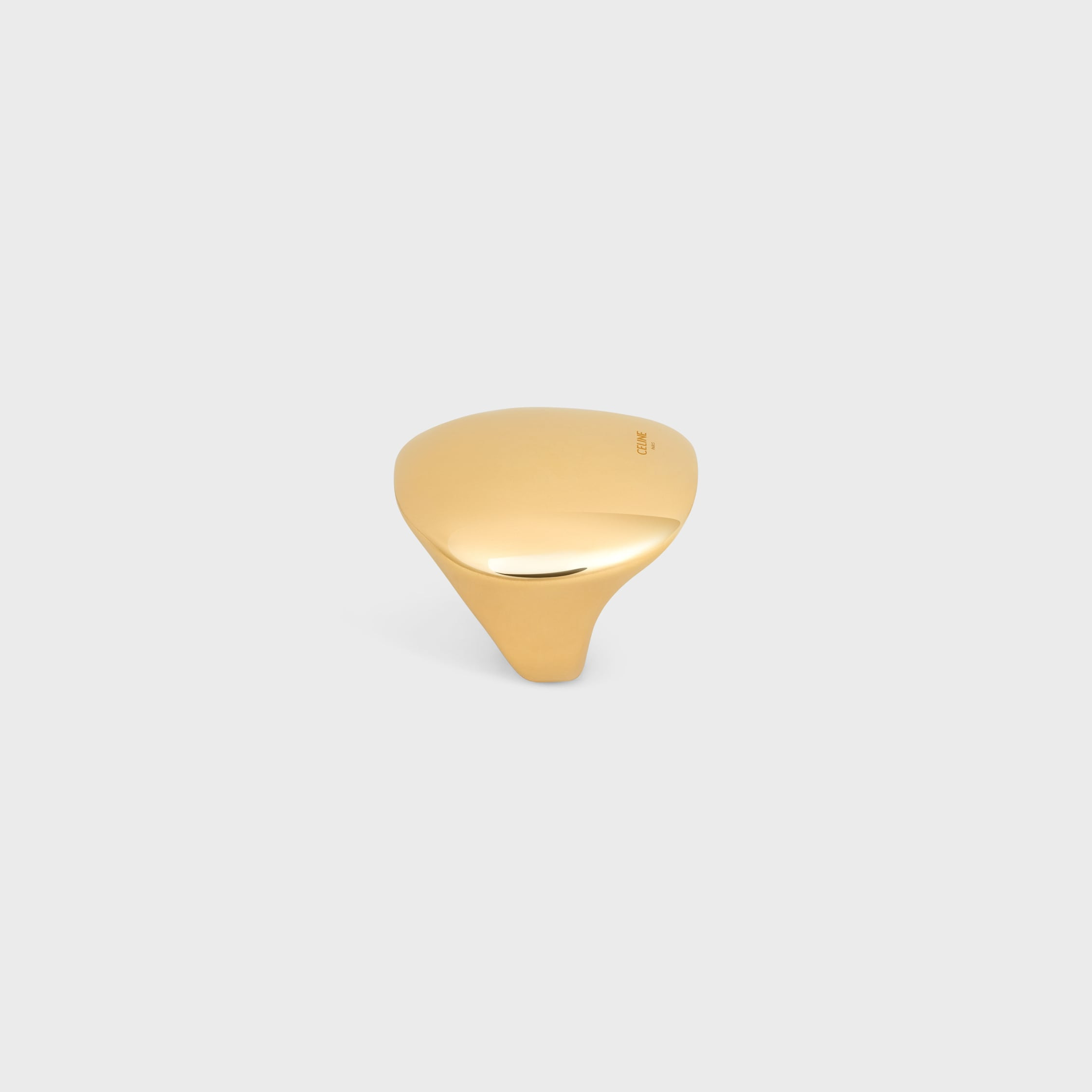 Formes Abstraites Sphere Ring in Brass with Gold Finish - 3