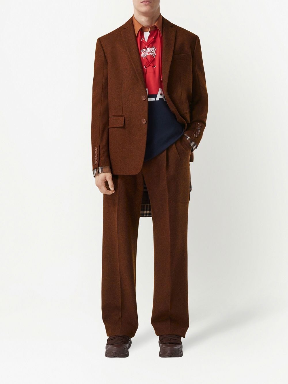 check-detail tailored blazer - 2