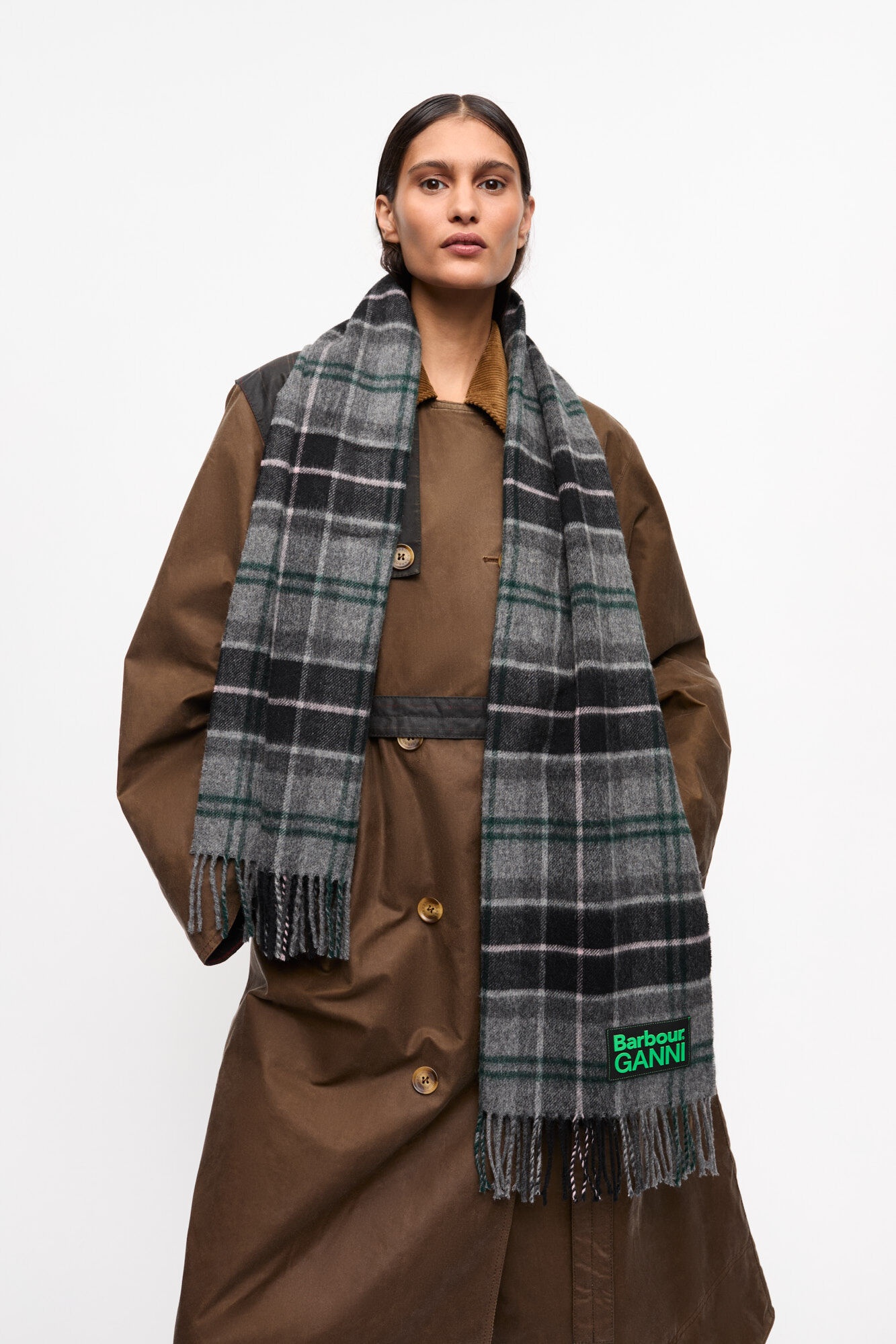 GANNI X BARBOUR TARTAN SCARF - 2