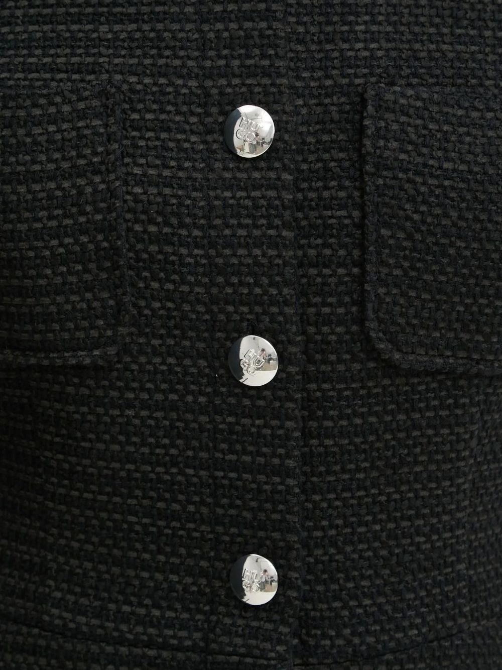 tweed button-front dress - 4