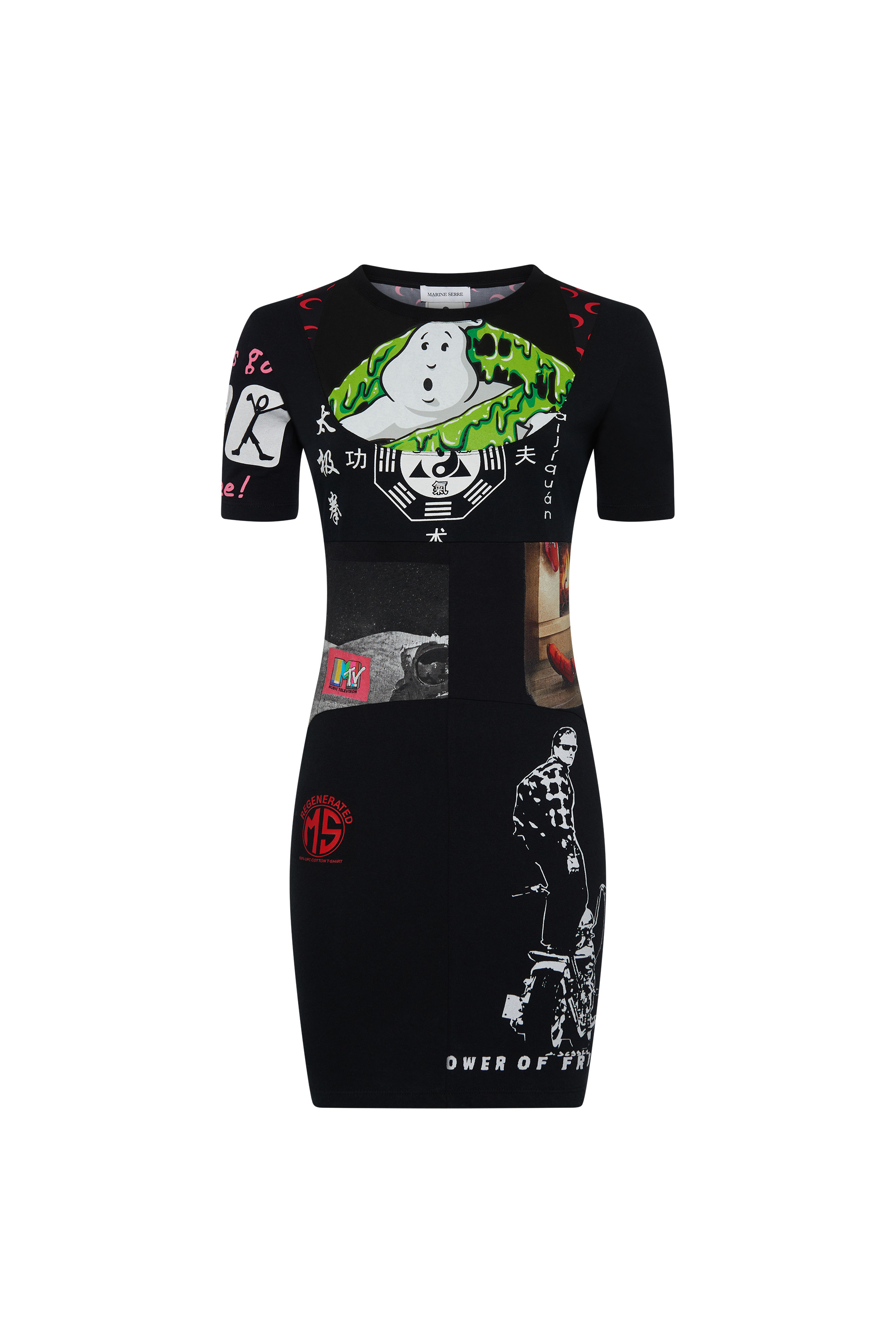 Upcycled Graphic T-Shirts Mini Dress - 10
