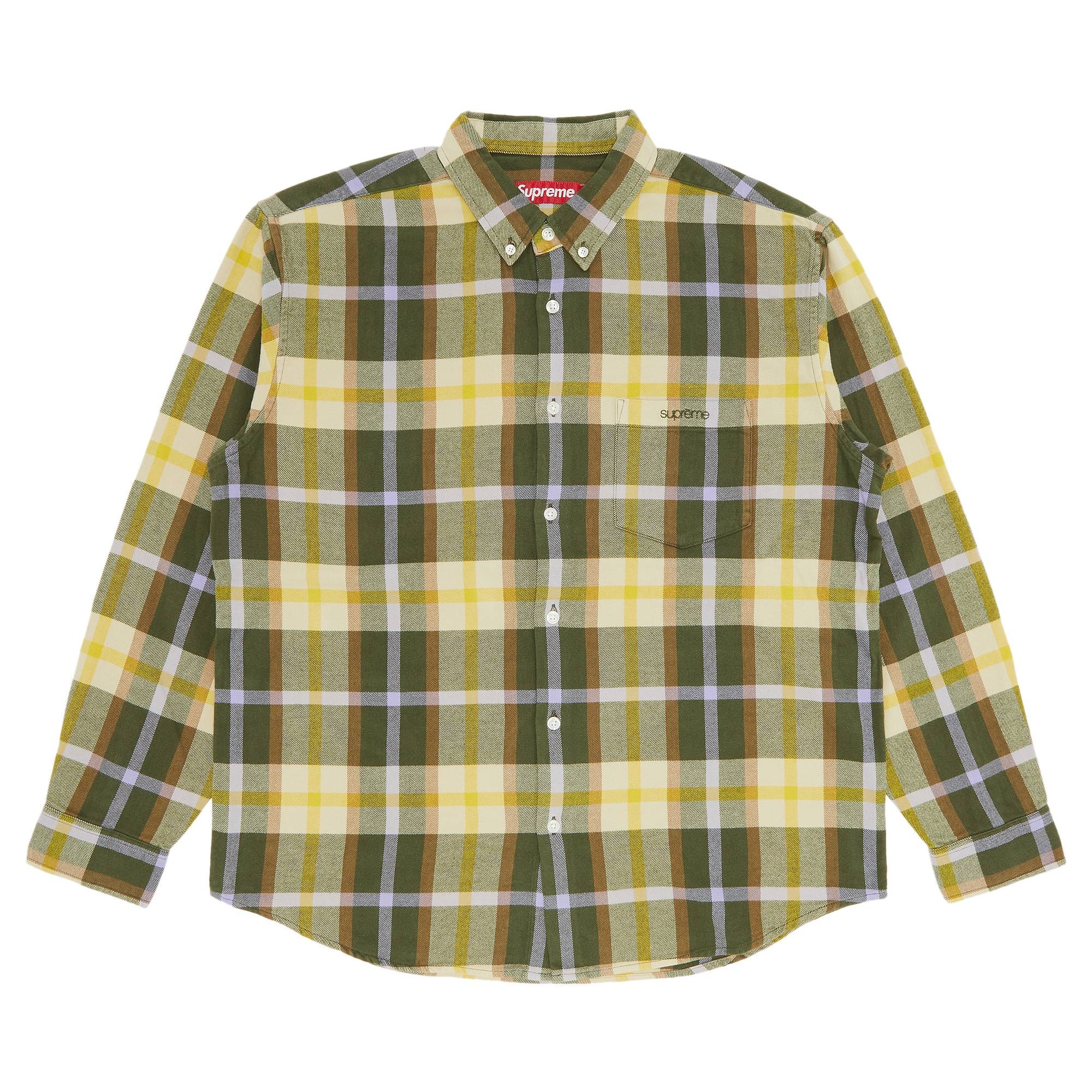 Supreme Plaid Flannel Shirt 'Green' - 1