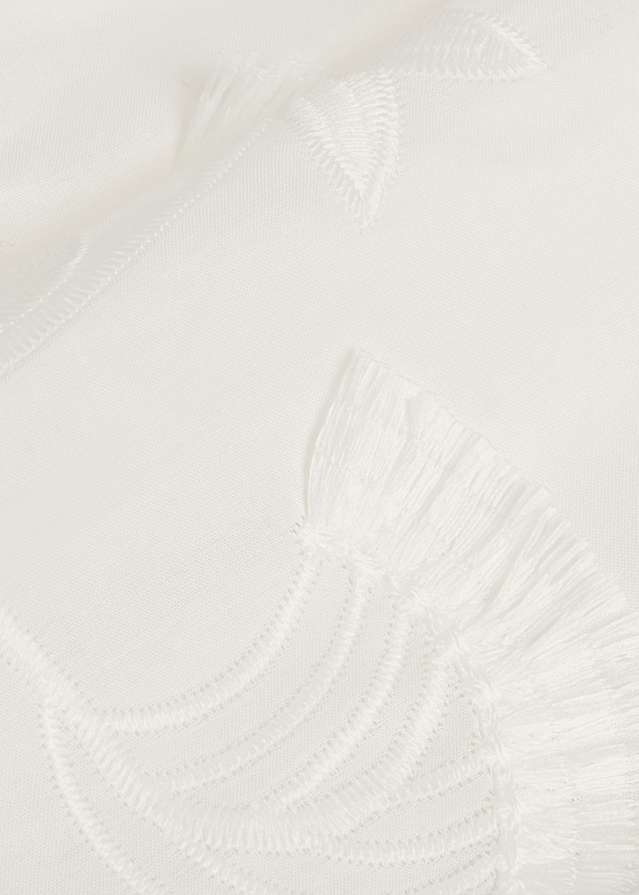 3.1 Phillip Lim Embroidered Tulle and Cotton Midi Skirt - 5