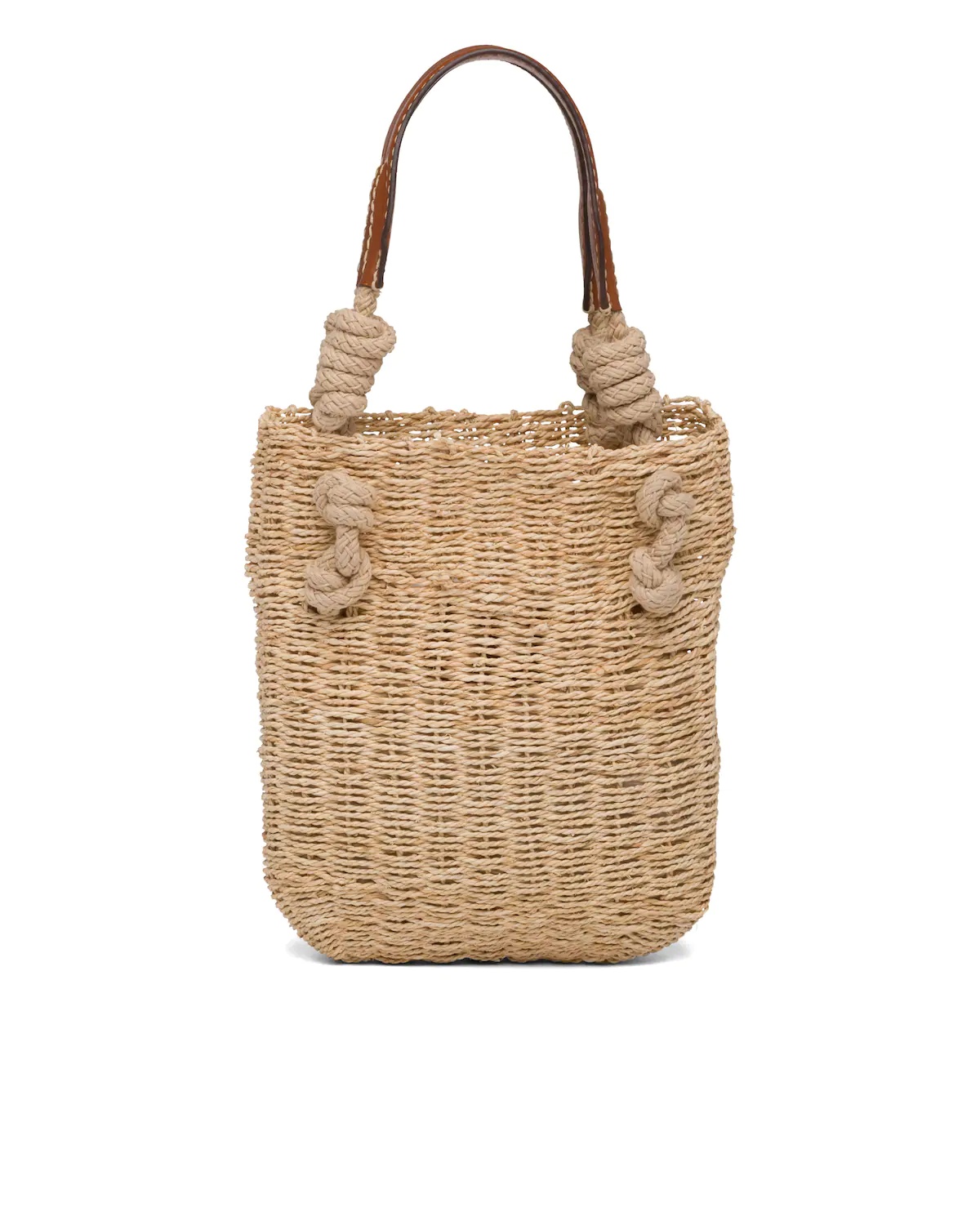 Corn Husk and Leather Tote - 4