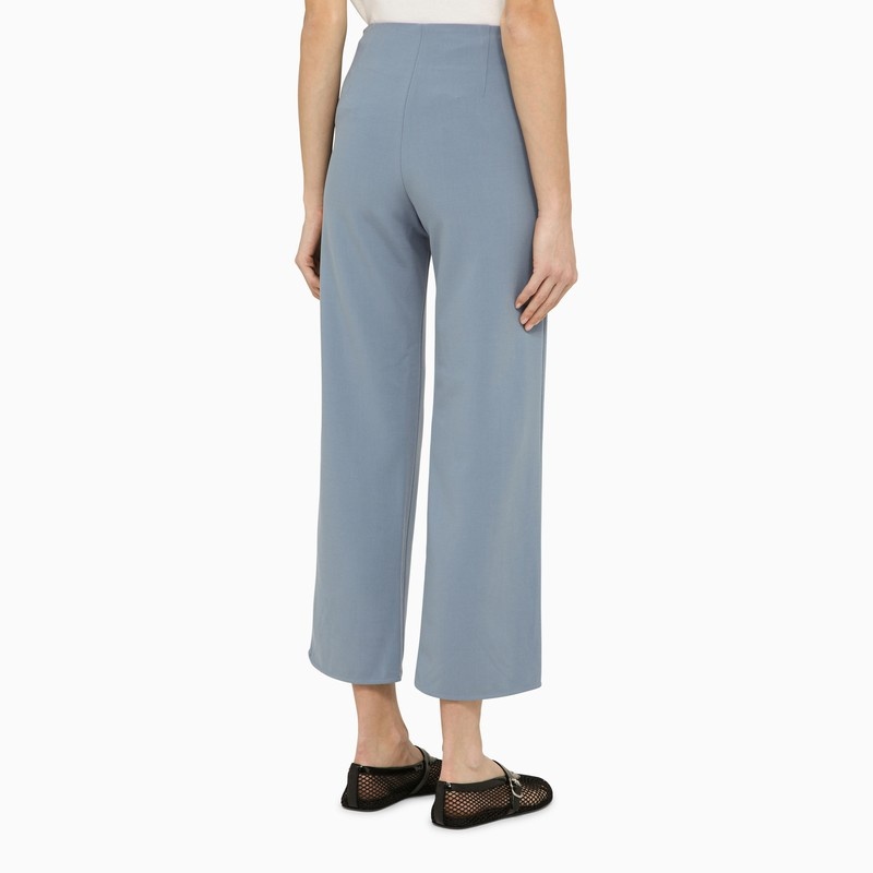 LIGHT BLUE NORMANN TROUSERS WITH SLITS - 4