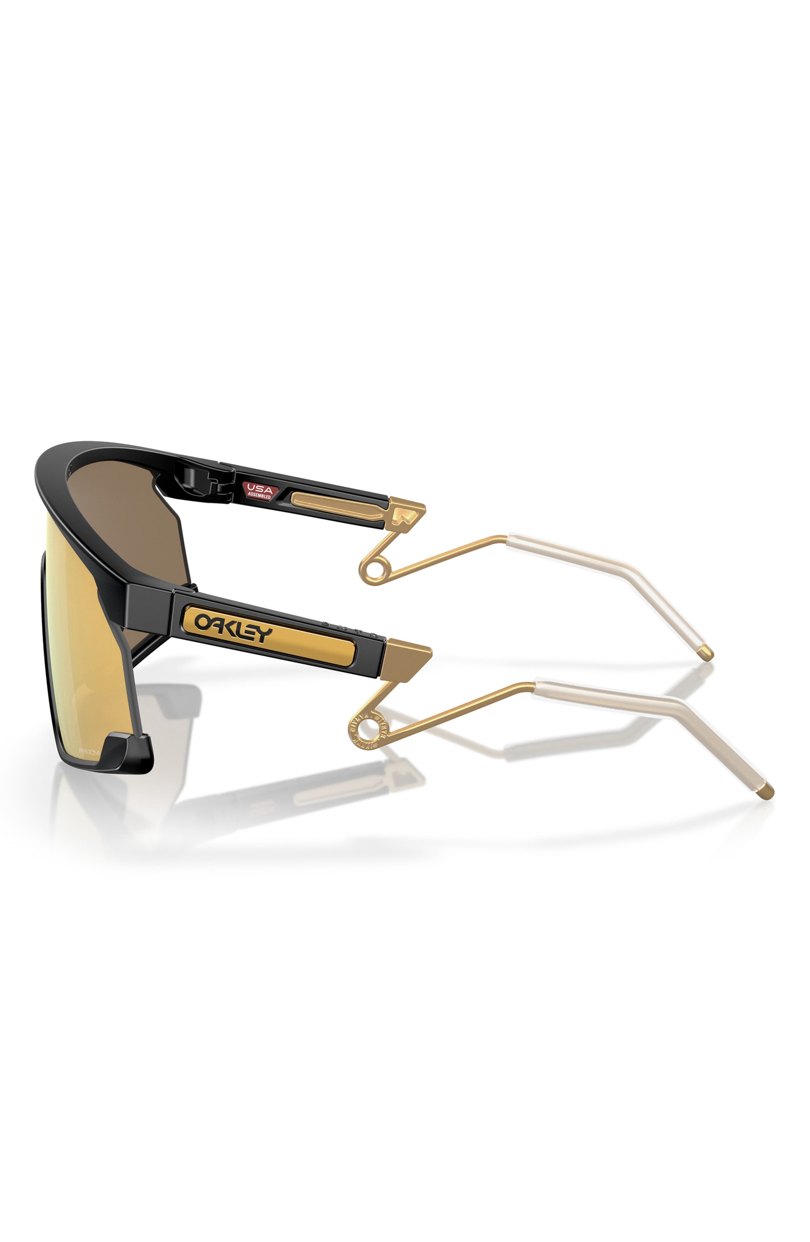 Oakley BXTR 39mm Polarized Rectangular Sunglasses in Matte Black at Nordstrom - 3