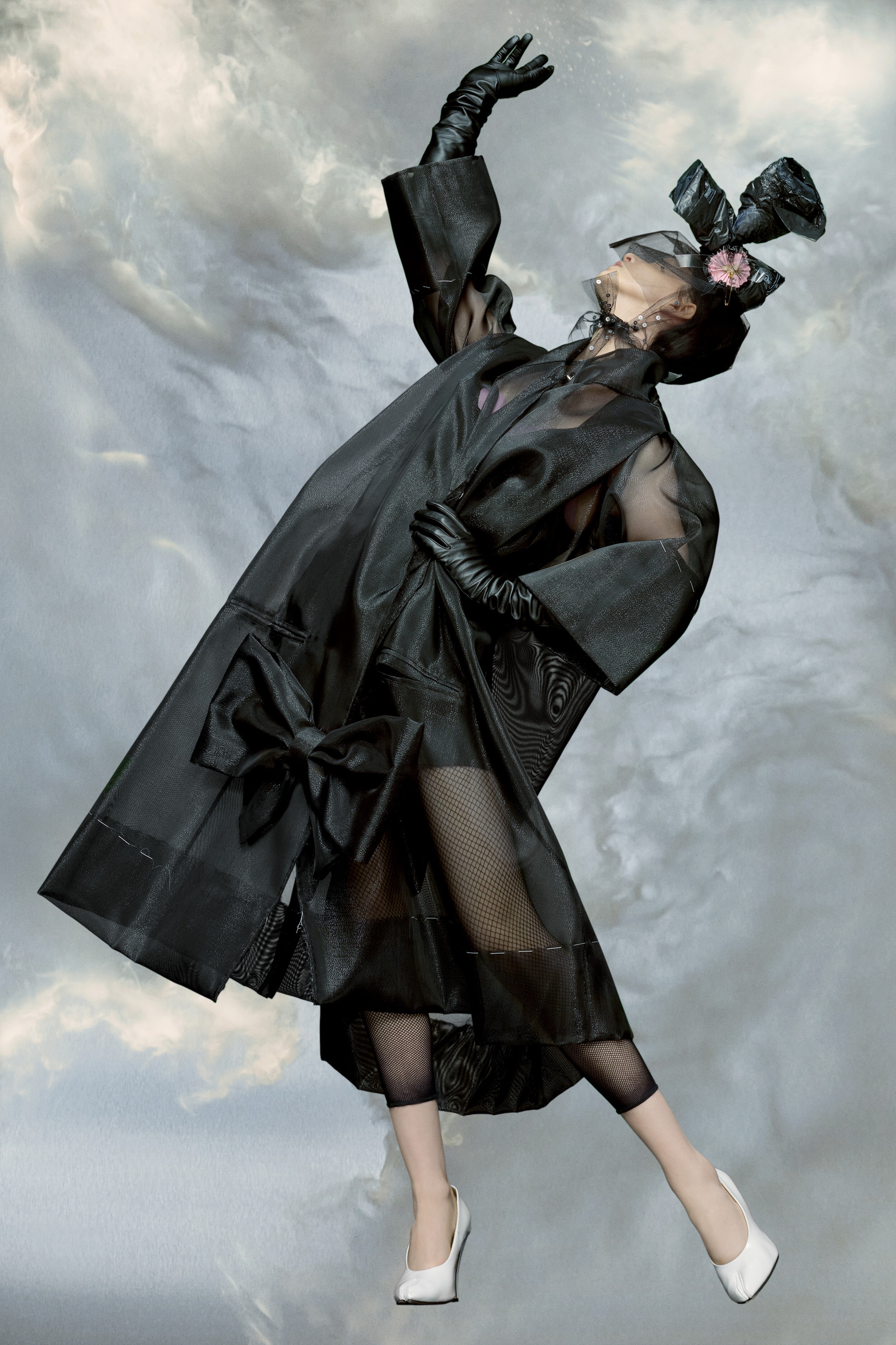 Bow oversized caban coat - 3