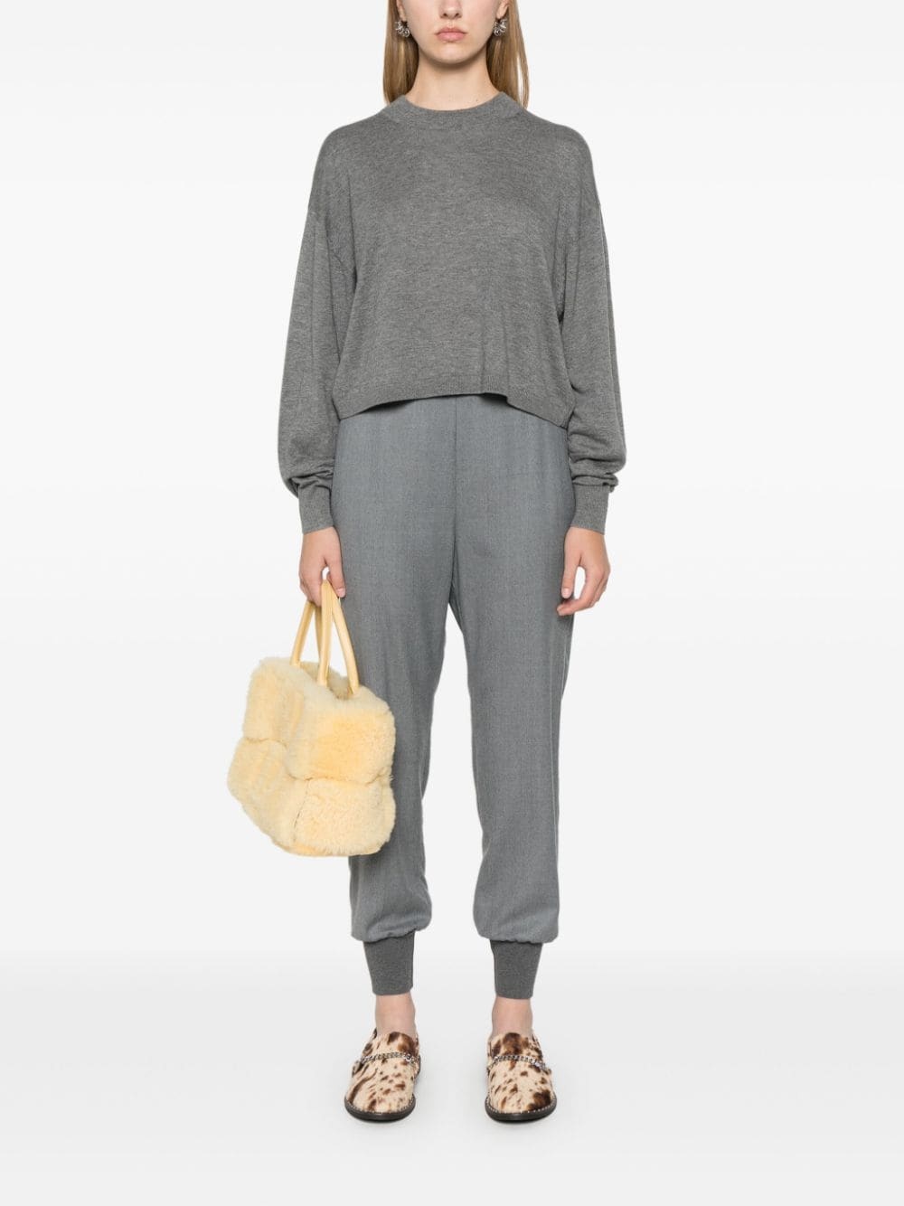 wool tapered trousers - 2