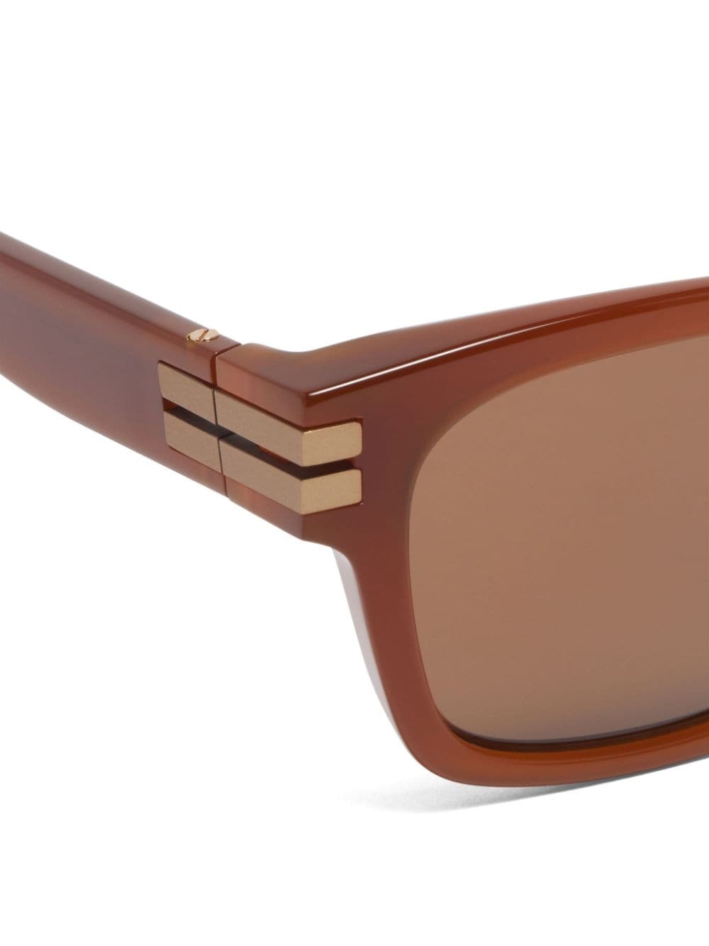 square-frame tinted sunglasses - 3