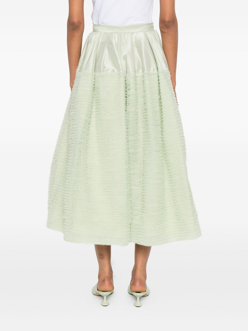 ruffled satin A-line skirt 4