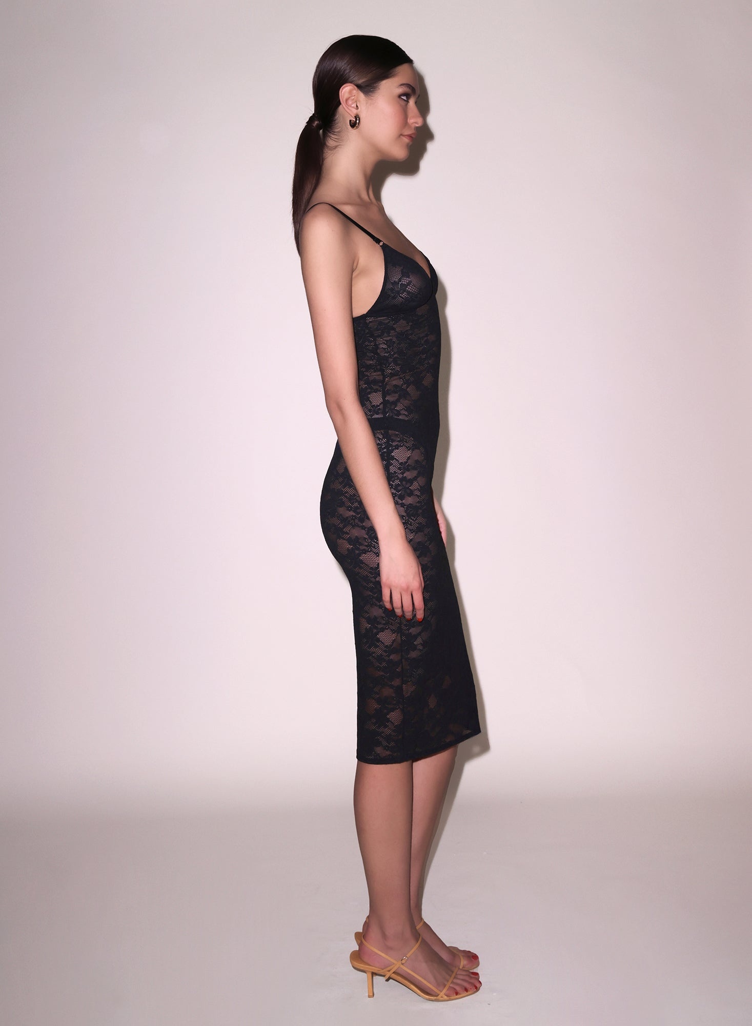 Le Stretch Lace Slip Dress - 5