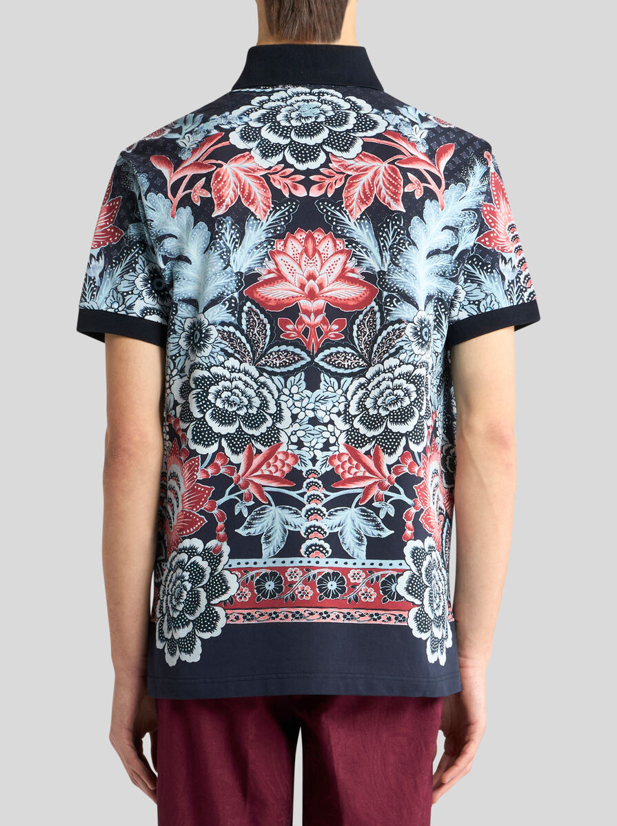 COTTON POLO SHIRT WITH PRINT - 4