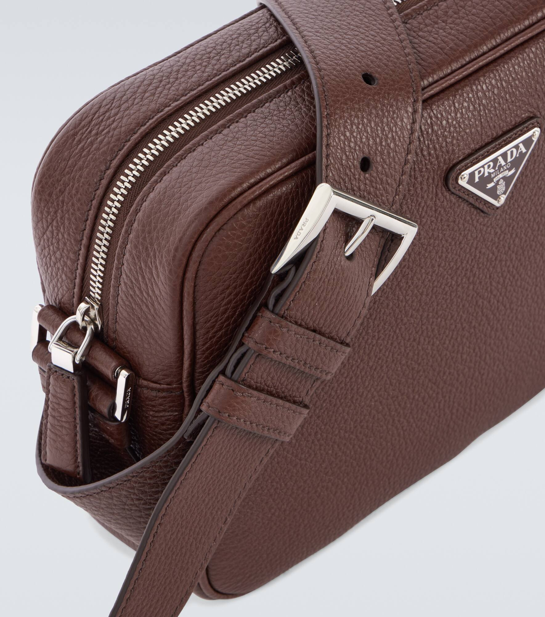 Logo leather shoulder bag - 6