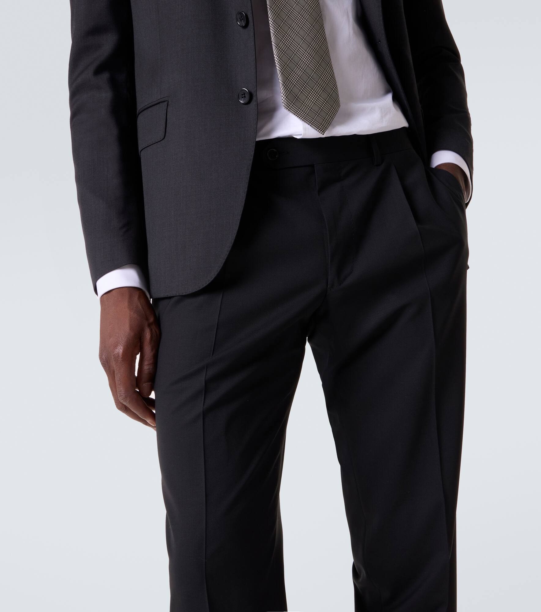 Wool-blend slim pants - 5