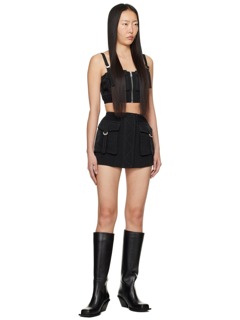 Dion Lee Black Aviator Miniskirt outlook