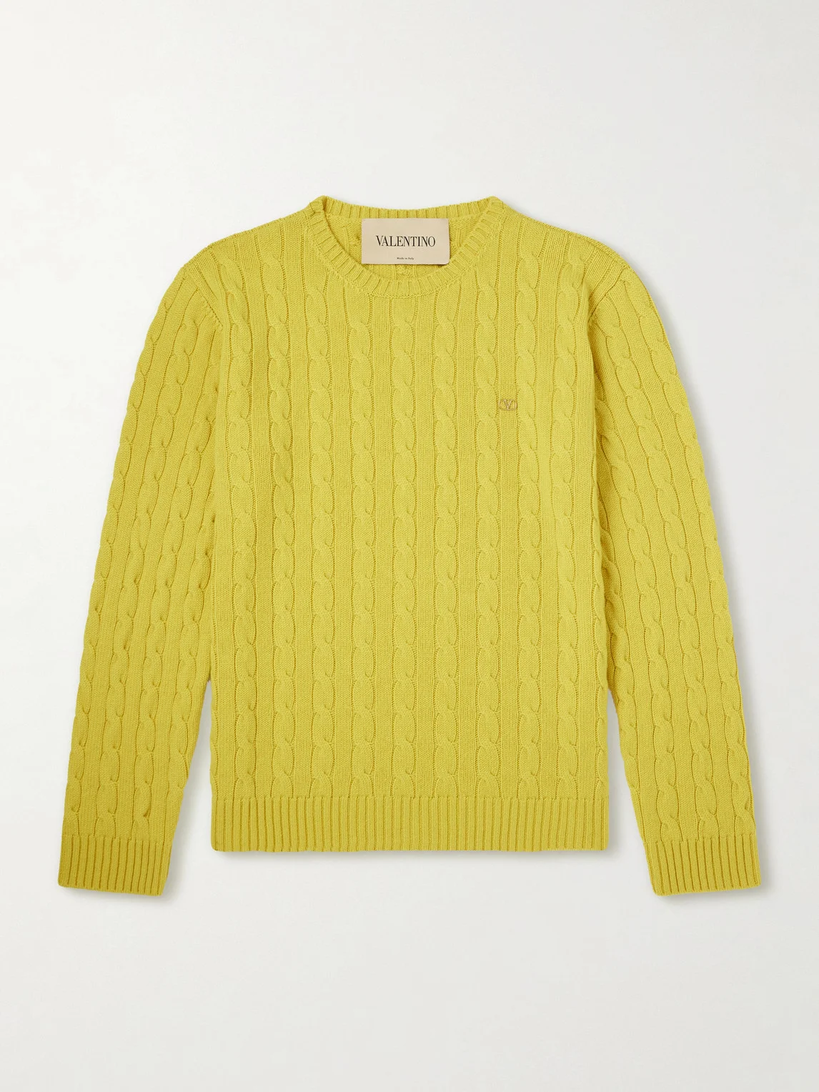VLogo-Embellished Cashmere Sweater - 1