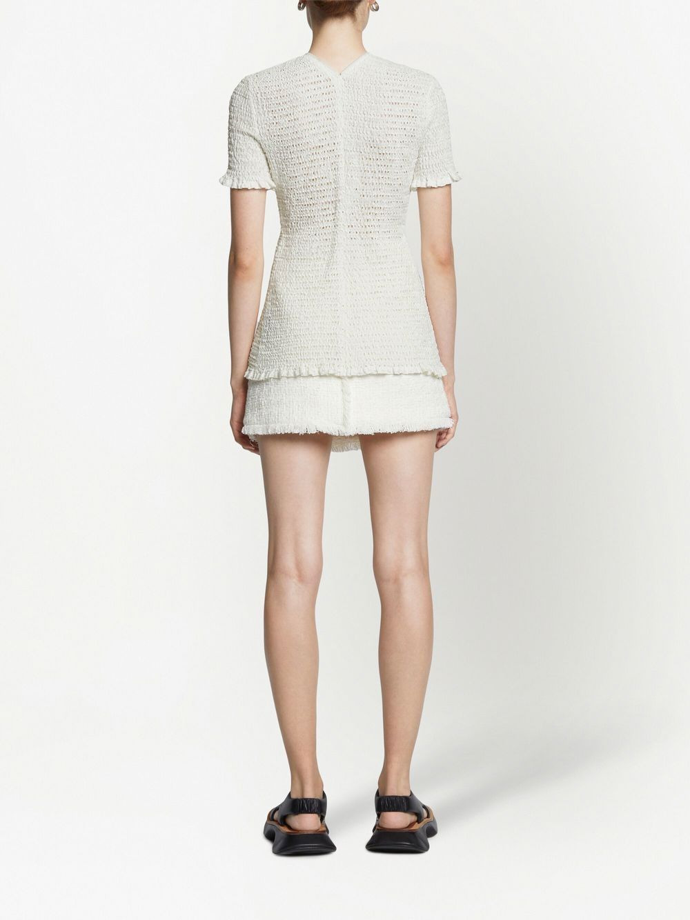 crochet zip-front blouse - 3