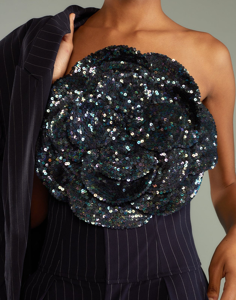 Sequin Flower Bandeau 5