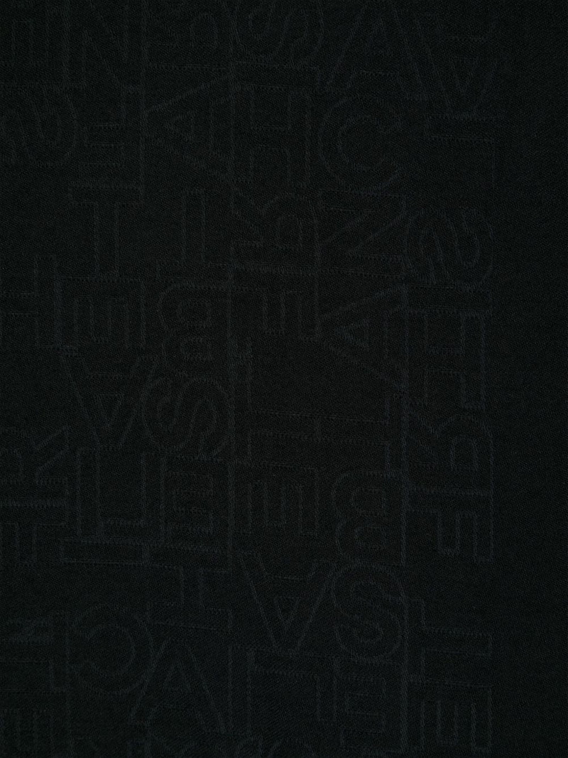 ELISABETTA FRANCHI logo-jacquard frayed scarf outlook