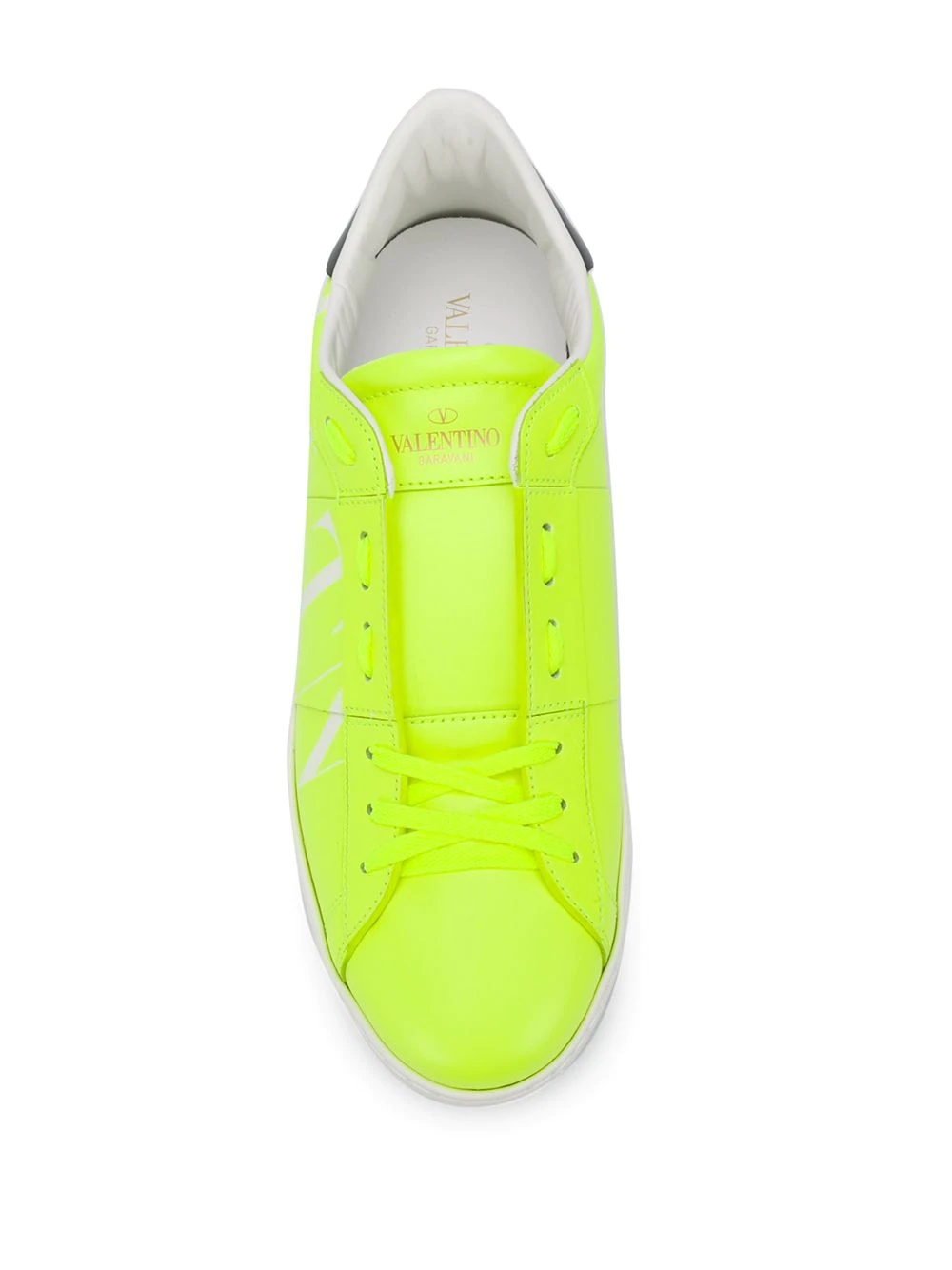 VLTN open leather sneakers - 4