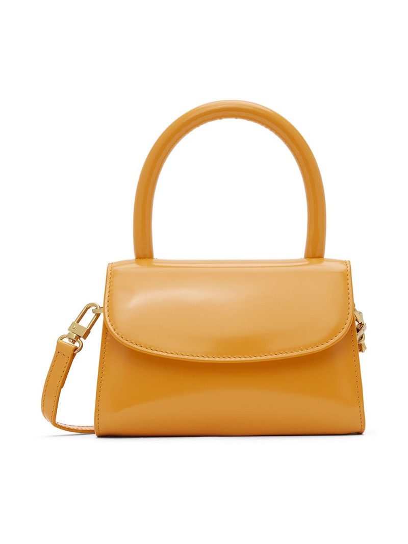 Orange Mini Leather Shoulder Bag 1